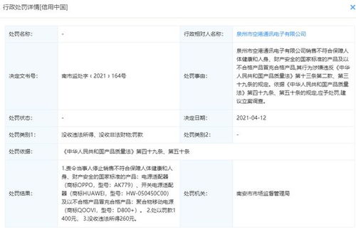 福建泉州質(zhì)監(jiān)局查處冒牌華為充電器，立案調(diào)查涉事廠商